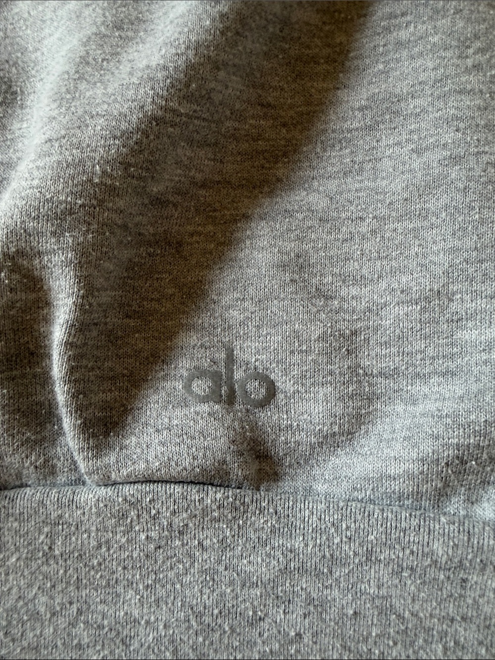Alo Cropped Grey Half-Zip Pullover - Picture 5 of 6